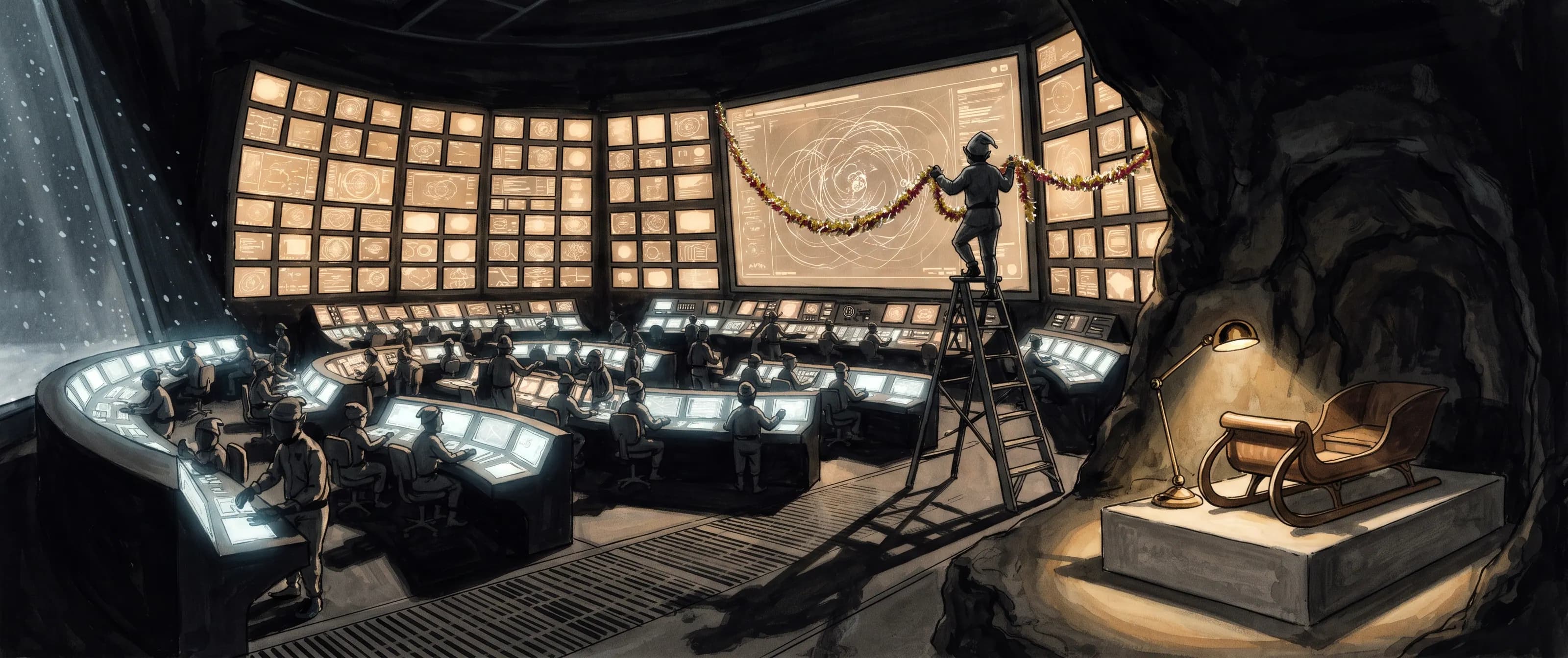 Original illustration for Arthur Christmas