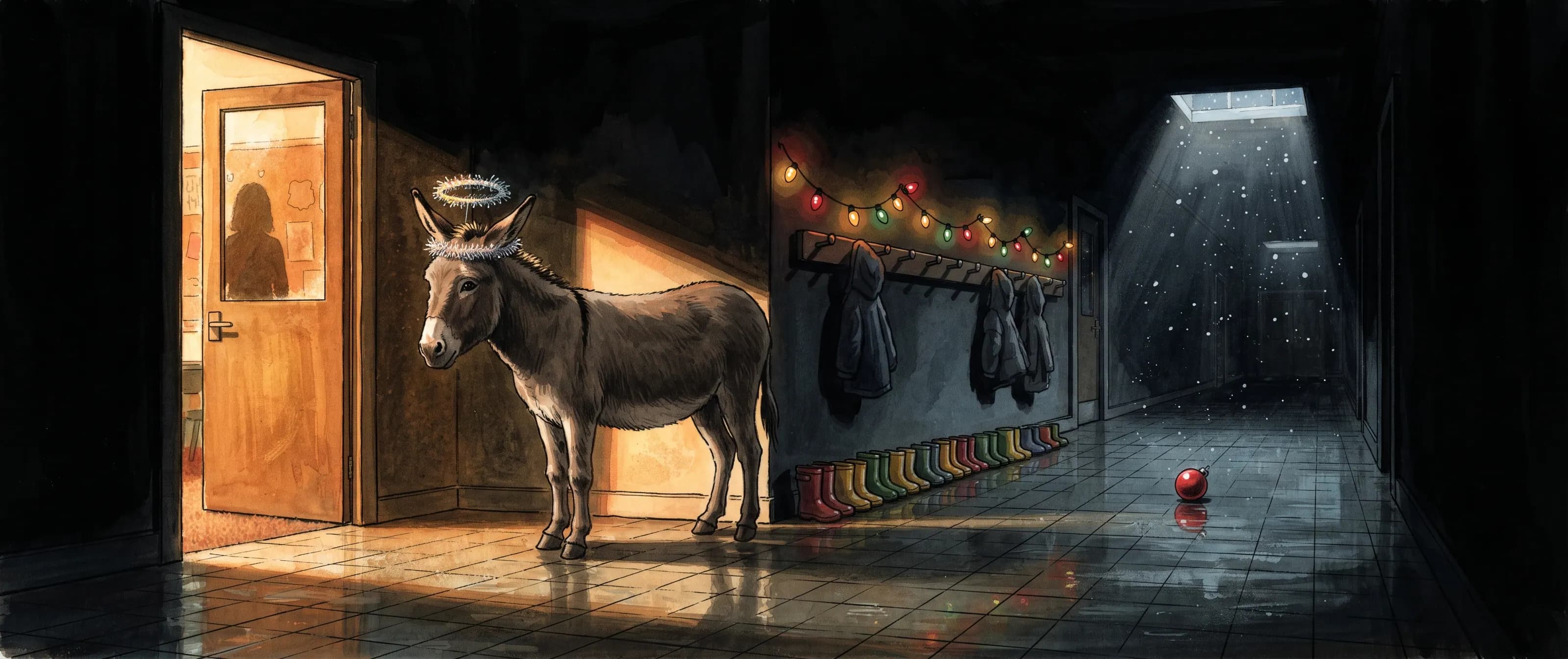 Original illustration for Nativity 2: Danger in the Manger!