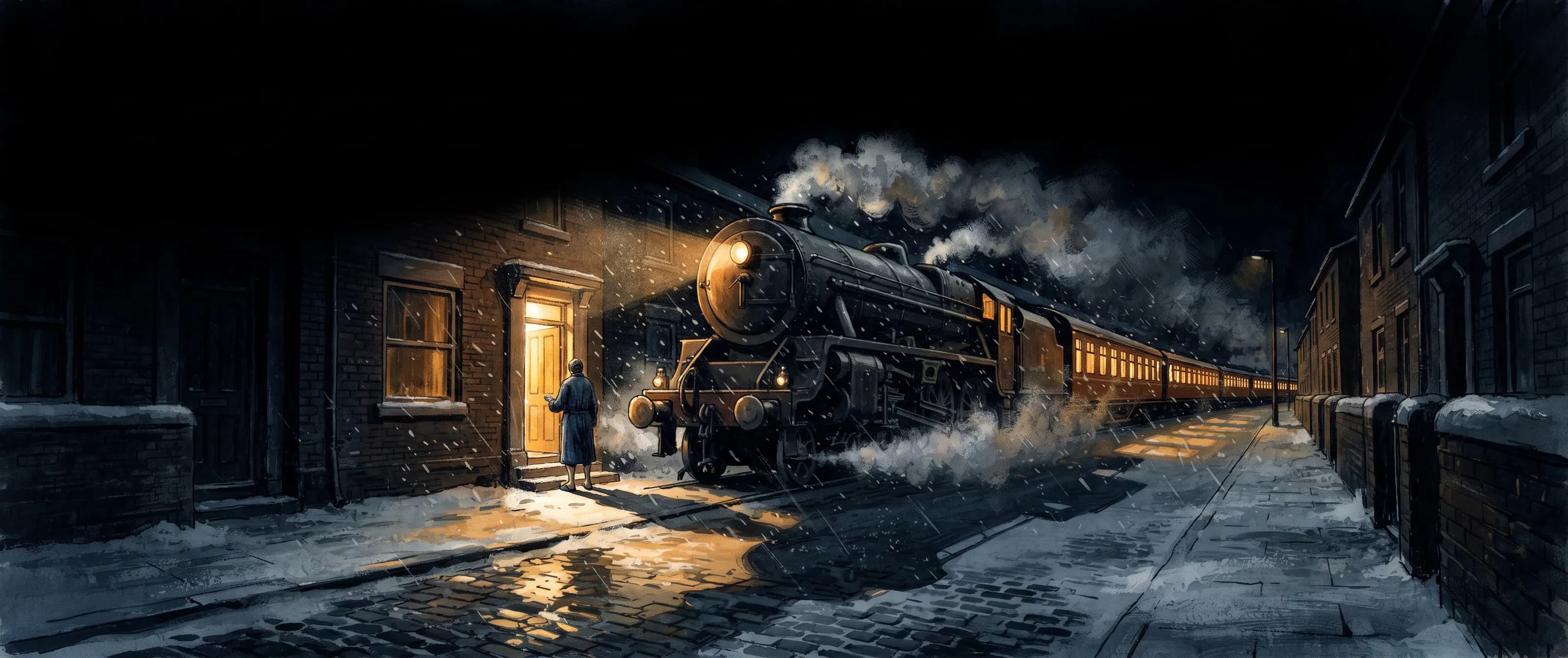 Original illustration for The Polar Express